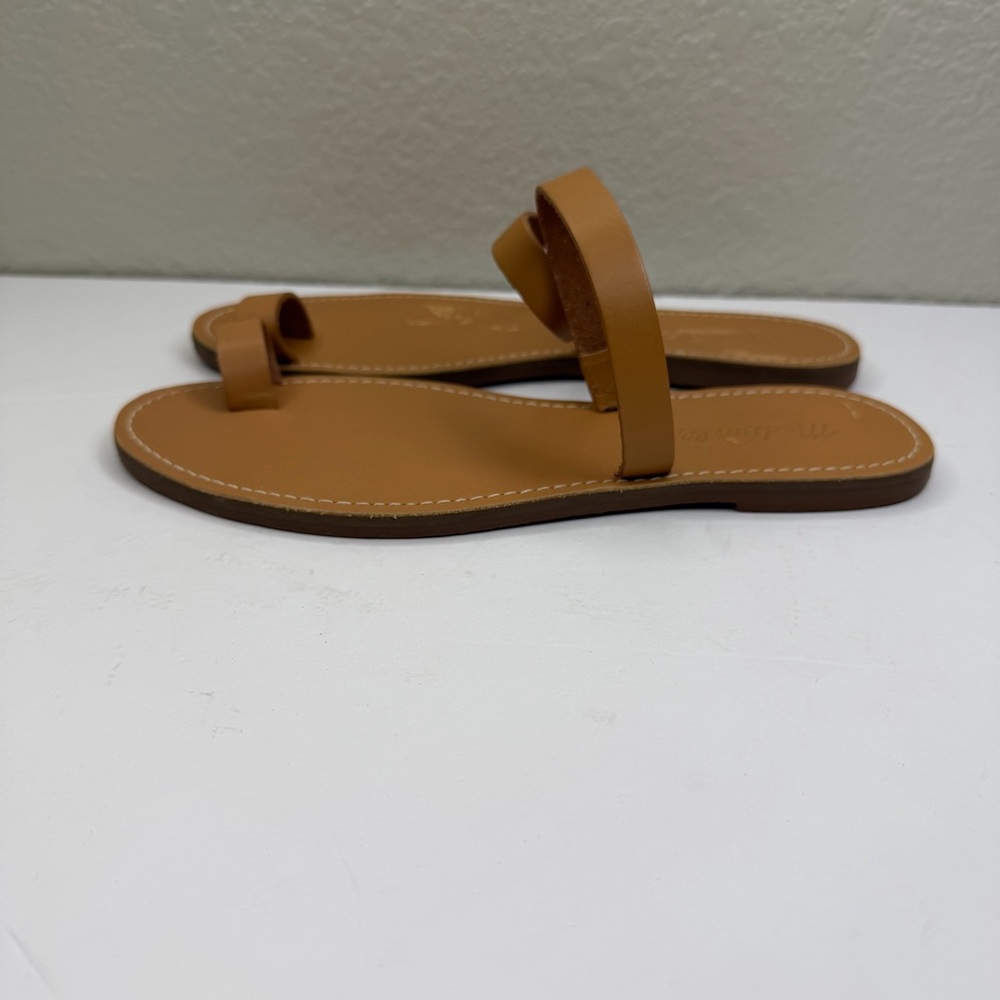 Madewell Women’s Desert Camel The Boardwalk Bare Slide Leather Sandals Size 8.5 - Picture 7 of 12